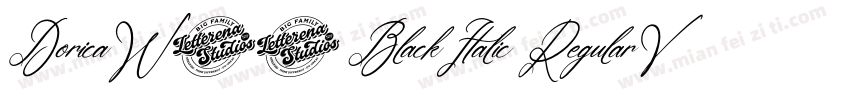 DoricaW01 BlackItalic RegularVersio字体转换